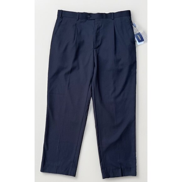 Adolfo Other - Adolfo Men’s Classic Pleated Black Dress Pants Trousers Size 38x30 Formal